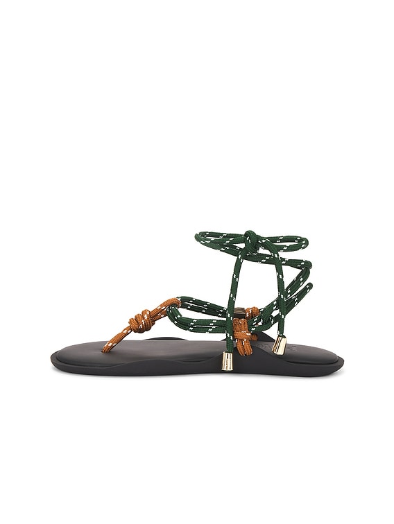 Flòwze Flo Twin Sandal in Green & Hazelnut | FWRD