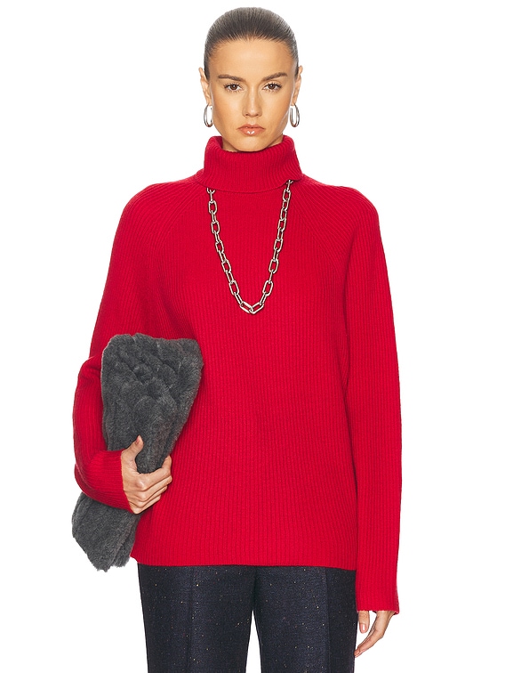 GABRIELAHEARST Wigman Turtleneck Sweater Wigman Knit Turtleneck Sweater in Scarlet Red Cashmere \u2013 Gabriela
