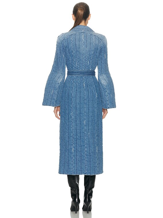 Gabriela Hearst Dalloway Coat in Light Blue Denim | FWRD