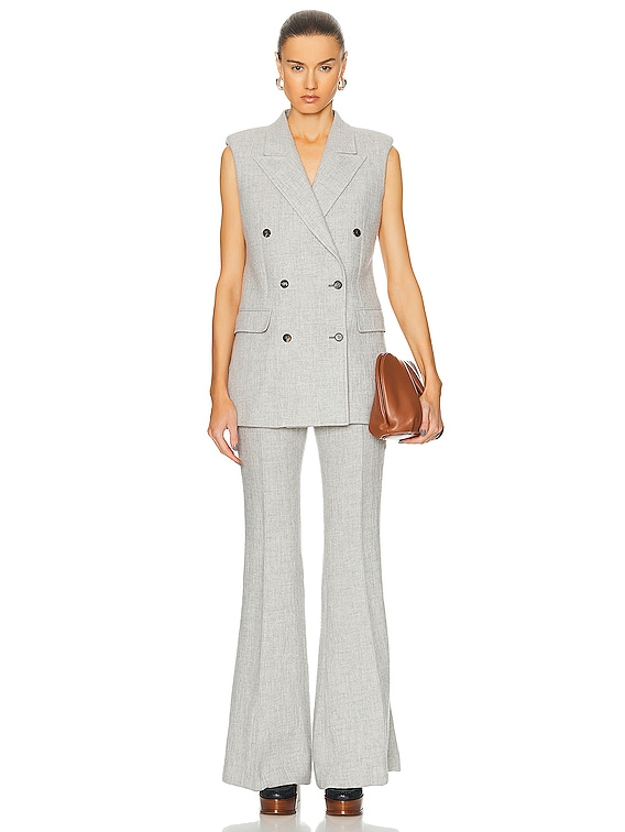 ジャケット GABRIELA HEARST MAYTE VEST Gabriela Hearst Mayte Vest in Light Grey Melange | FWRD