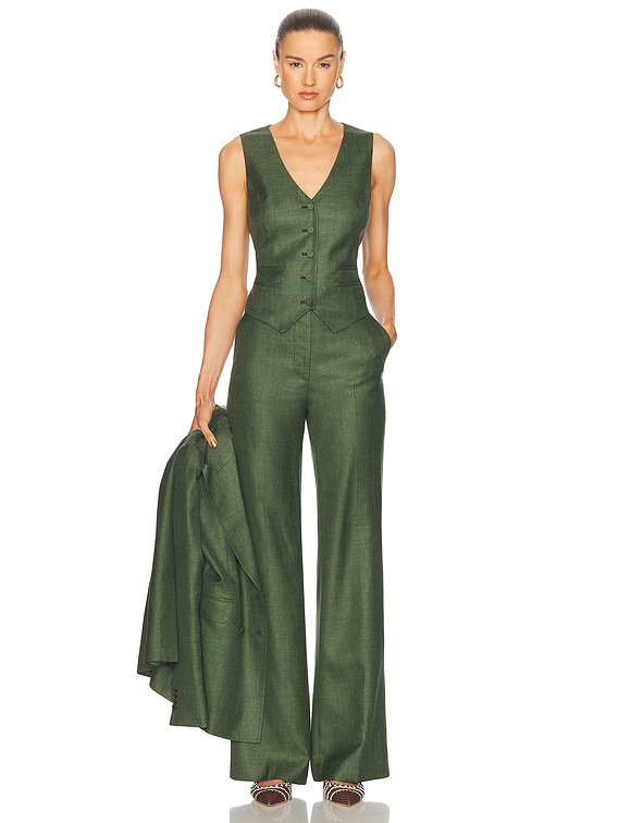【関税込み】Gabriela Hearst オフホワイト Coleridge ベスト Gabriela Hearst COLERIDGE ベスト - Olive | FWRD