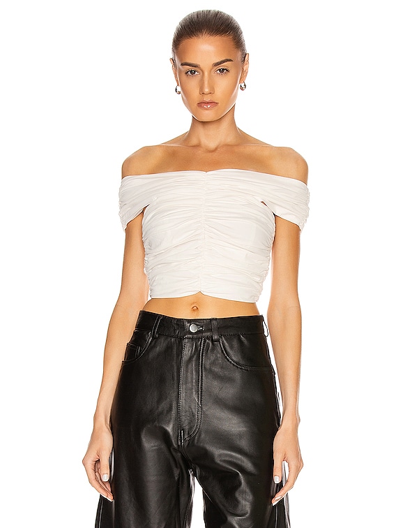 GEORGIA ALICE Missy Crop Top in Ivory | FWRD