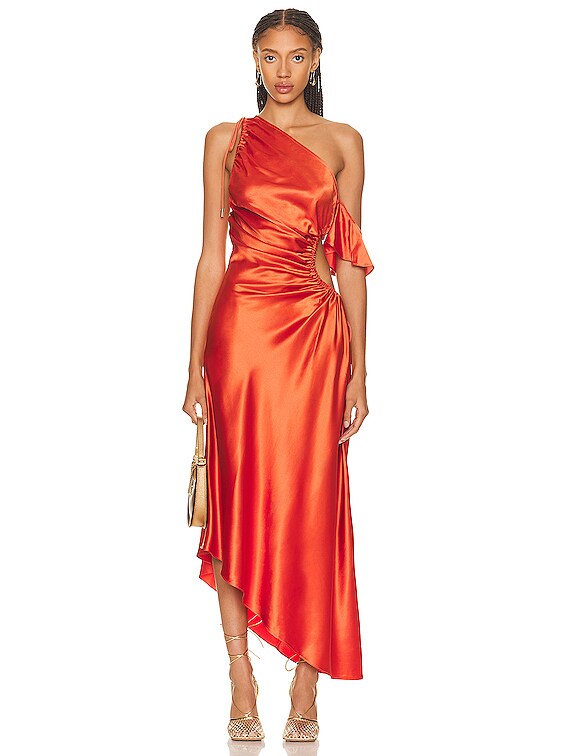 cult gaia satin dress RAISA GOWN