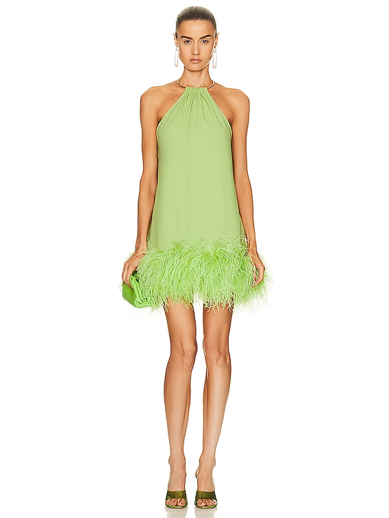 cult gaia green feather dress Reeves in Mantis Cathedral Train Quinceanera Dress