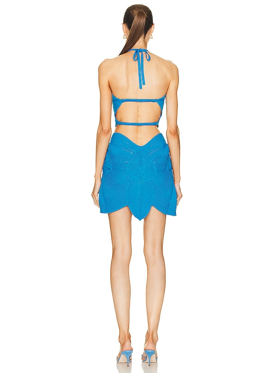 Cult Gaia Floreana Knit Dress in Lake Blue | FWRD