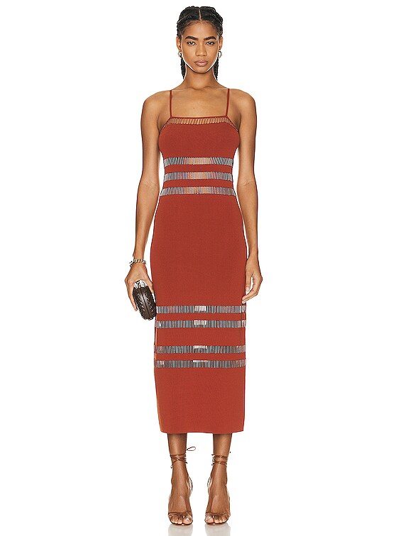 Cult Gaia Olitan Knit Dress in Tannin