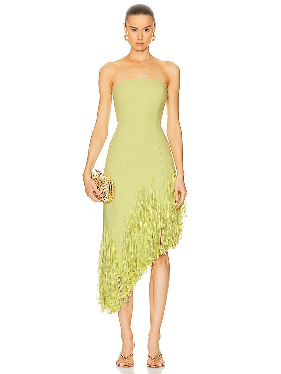 Cult Gaia Libby Mid Length Gown in Lemon Sorbet | FWRD