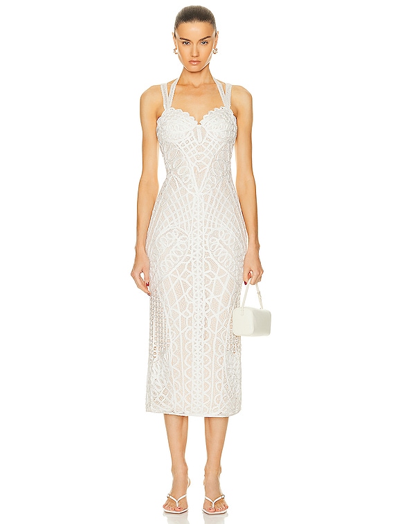 knee length dresses for ladies Positano Dress in Blue Floral and Lemon Cotton Linen