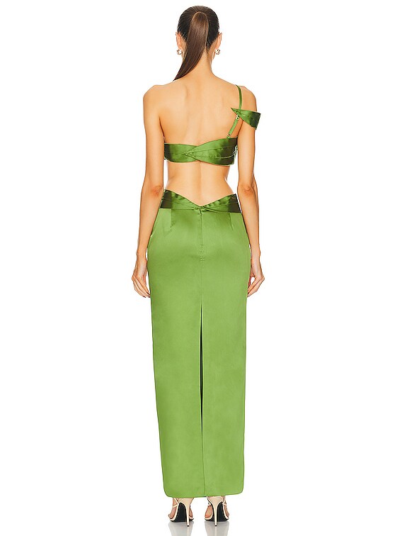Cult Gaia Sharlena Long Gown in Olea | FWRD Cult Gaia Sharlena Long Gown in Olea | FWRD