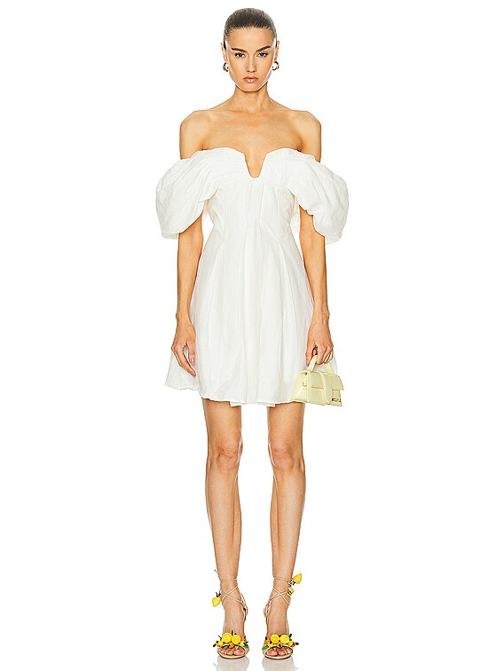 white shoulder dress Milena One Shoulder Crepe Maxi Dress / White | MESHKI