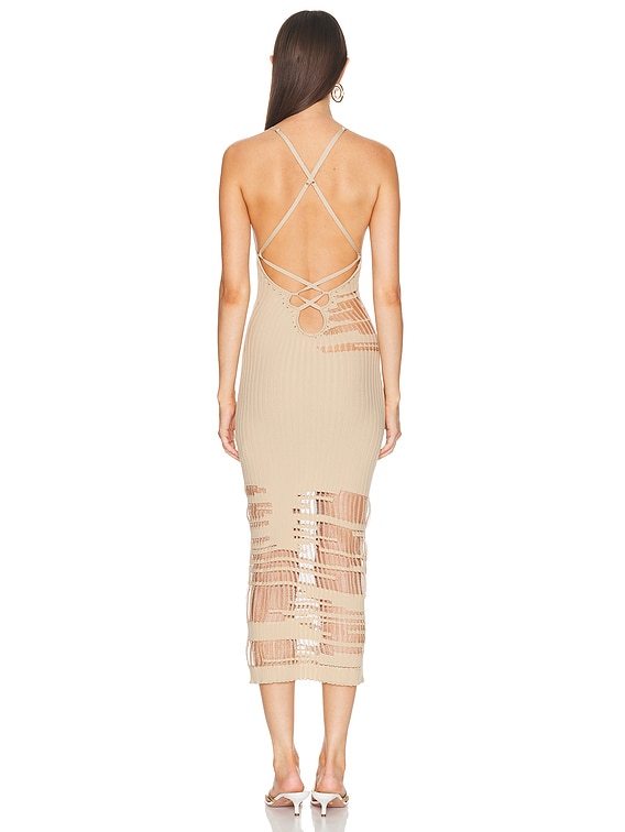 Cult Gaia Nodin Knit Coverup Dress in Beach | FWRD