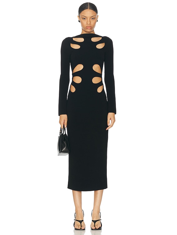 Cult Gaia Anaria Knit Dress in Black | FWRD