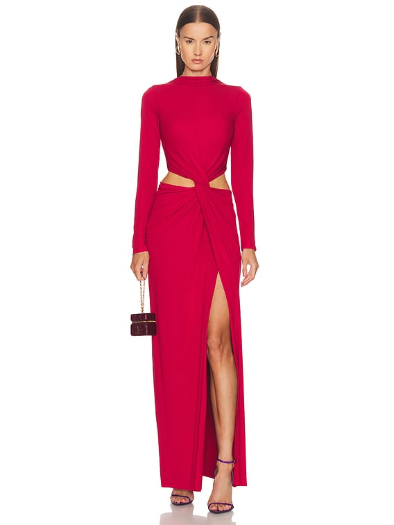 Cult Gaia Keri Dress in Merlot | FWRD