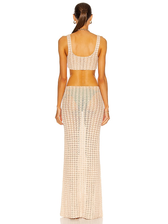 cult gaia tyra crochet dress Cult Gaia Tyra Crochet Dress in Off White