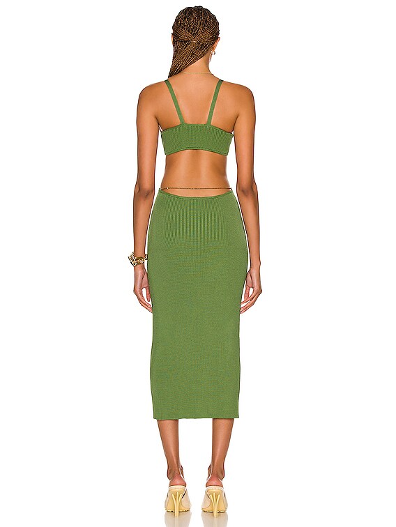 Cult Gaia Serita Knit Dress in Basil | FWRD