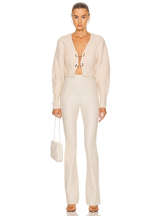 Cult Gaia Casella Knit Cardigan in Off White | FWRD