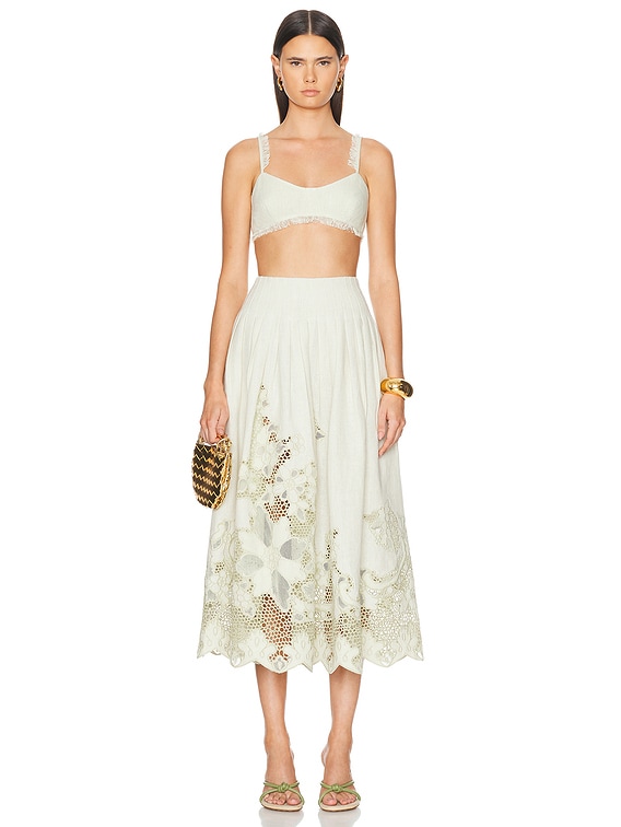 Cult Gaia Darina Skirt in Light Honeydew | FWRD