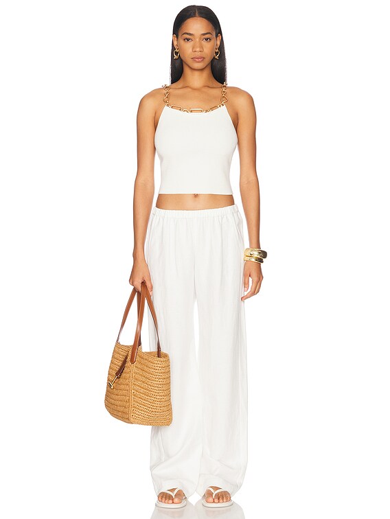 Cult Gaia Kassandra Knit Top in Off White | FWRD