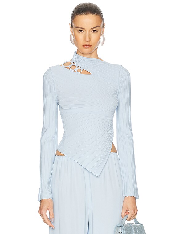 Cult Gaia Ekko Knit Top in Coastal | FWRD