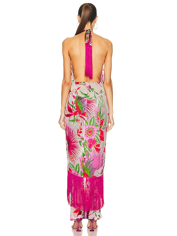 【CULT GAIA】アプリーケイドゥ silk-blend chiffon coverup Cult Gaia Bianca Coverup in LA SELVA | FWRD