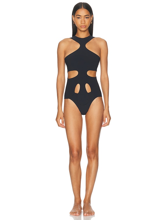 Cult Gaia Novella One Piece Swimsuit in Black | FWRD