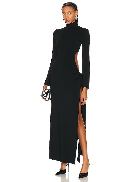 GALVAN Twisted Cindy Dress in Black | FWRD