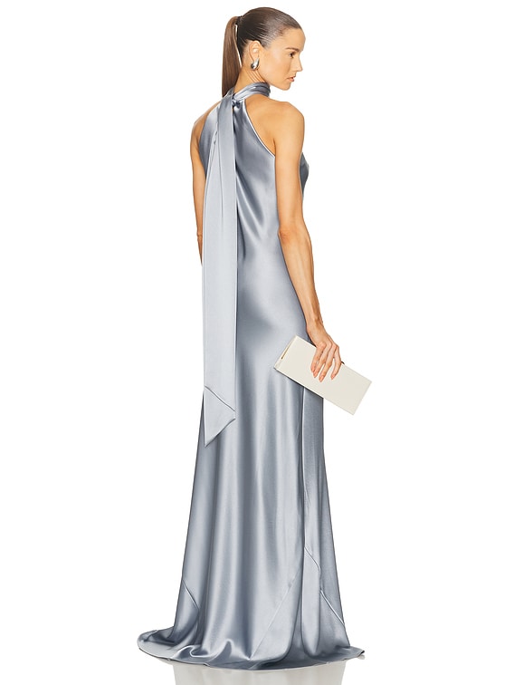 GALVAN Sienna Gown in Dove Blue | FWRD GALVAN Sienna Gown in Dove Blue | FWRD