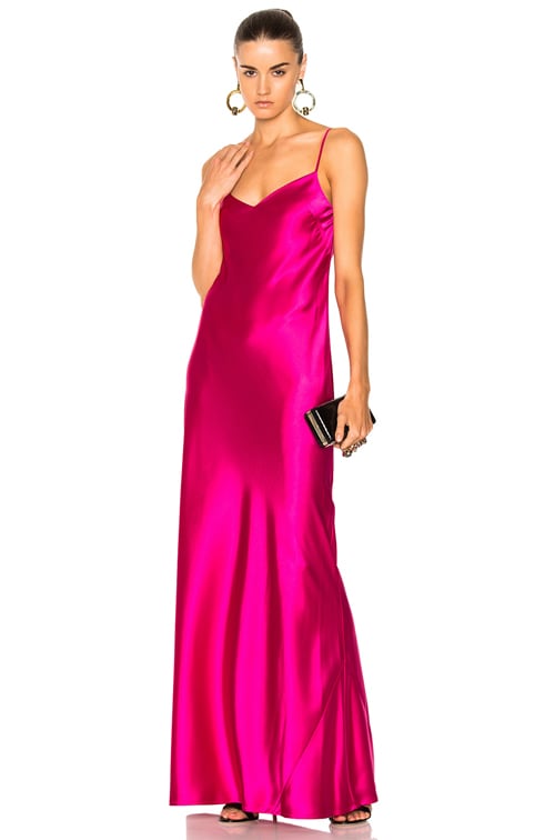 fuschia slip dress