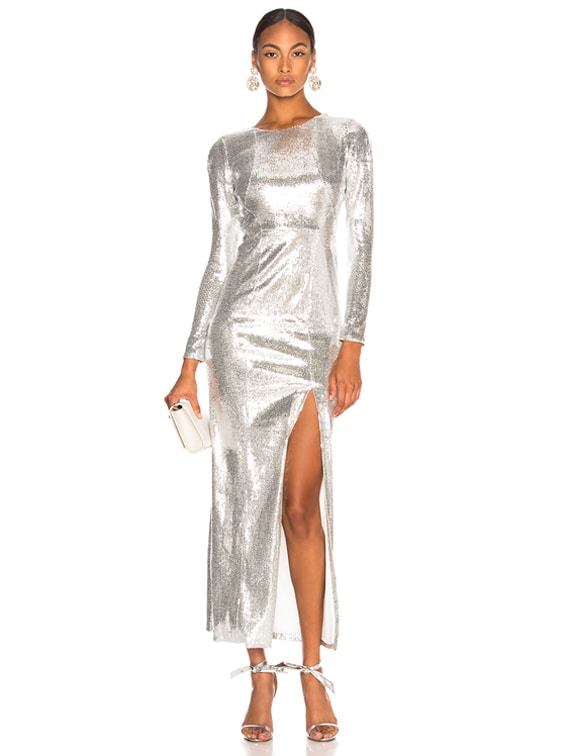 Galvan 2025 silver dress