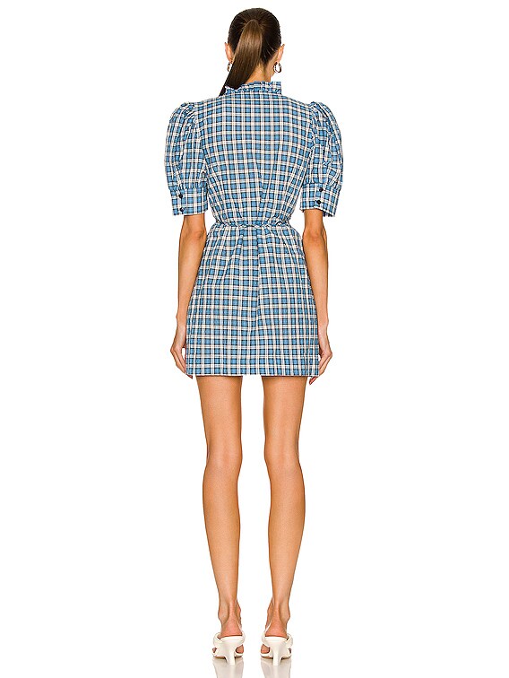 ganni blue gingham dress Seersucker Check in Check Azure Dress style:CORSET + FIT AND FLARE LACE SKIRT may26selects Women’s Boho Maxi Dress Please note that size