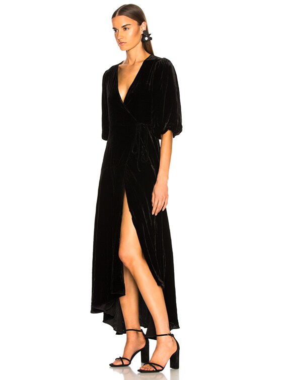 ganni velvet dress