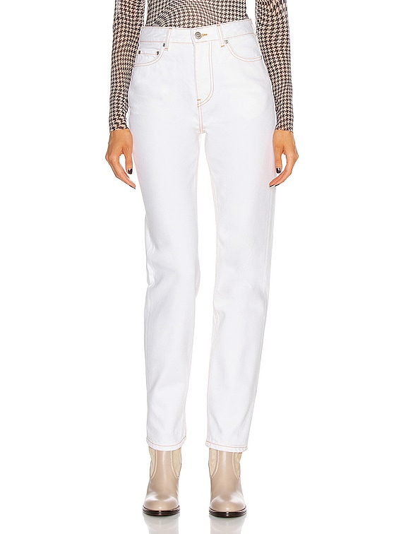 Ganni White Denim in Bright White | FWRD