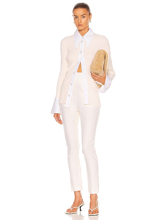 Ganni Melange Knit Sweater in Vanilla Ice | FWRD