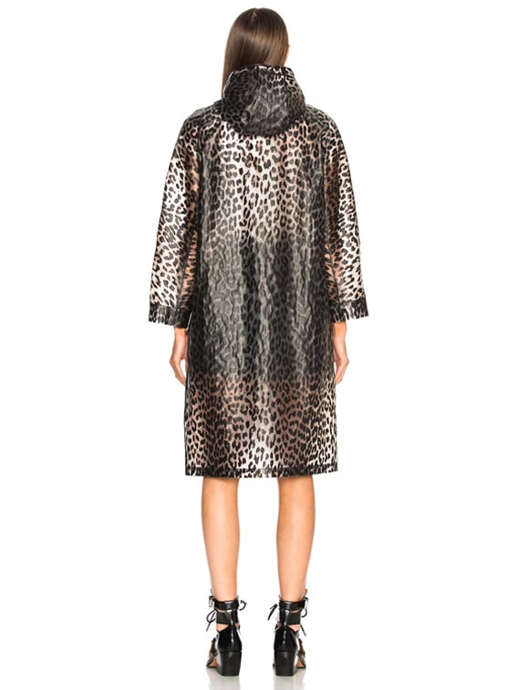 Ganni leopard store rain coat