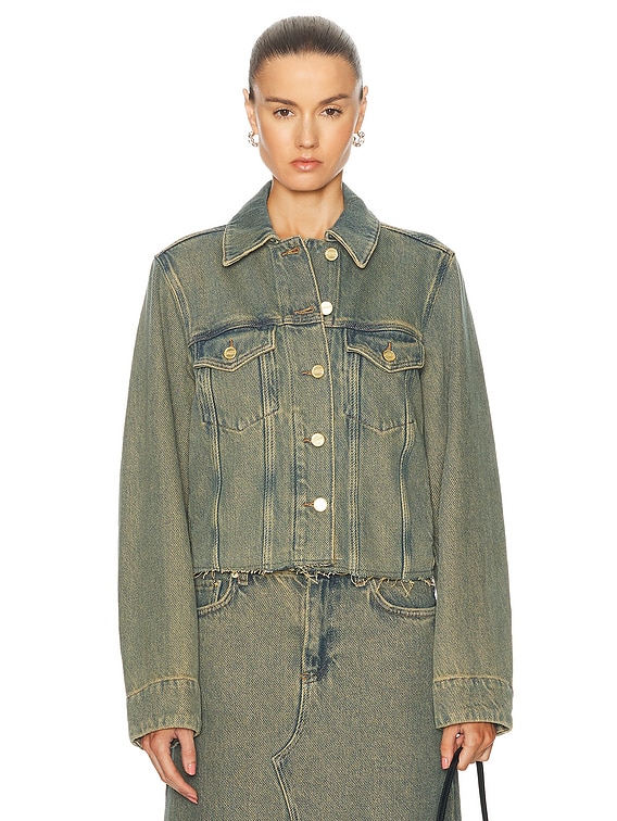 Ganni Denim Jacket in Shitake | FWRD