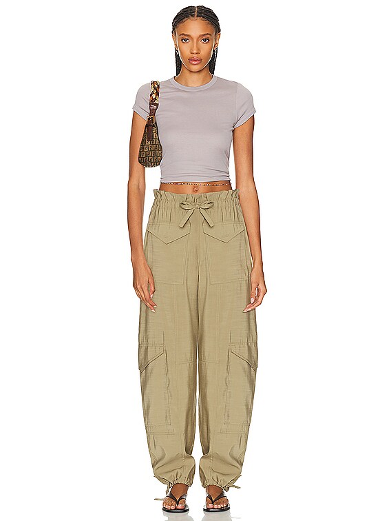 Aloe Light Slub High Waist Pocket Pants