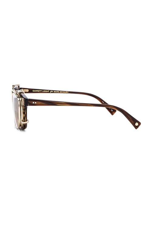 Garrett Leight x Mark McNairy Valdese 46 in Brandy Tortoise FWRD