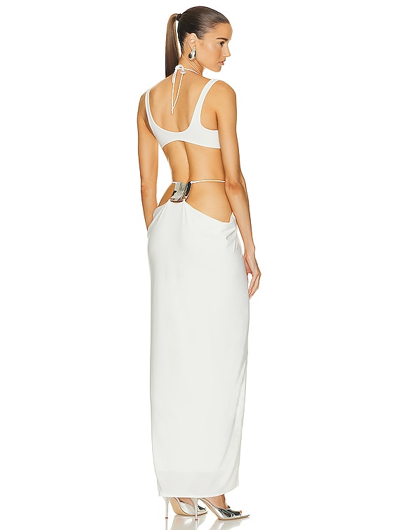 Square Lower Back Plate Pillar Drape Skirt