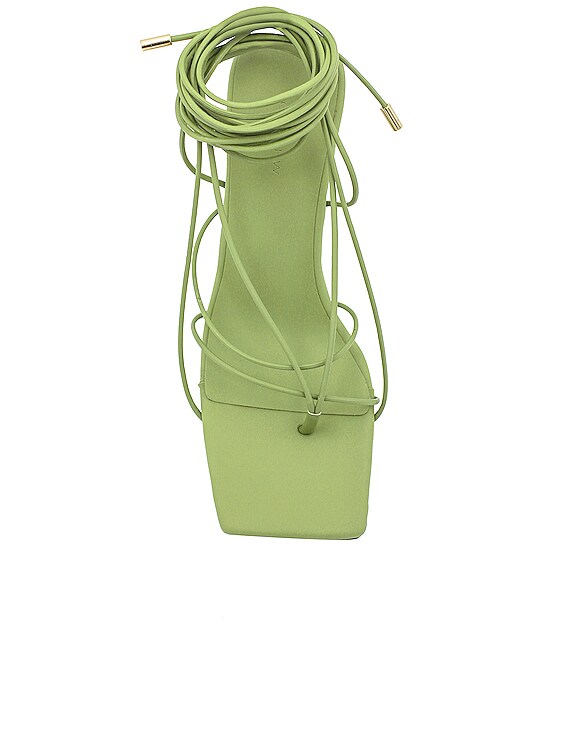 GIA BORGHINI x RHW Short Lace Up Sandal in Apple Green | FWRD GIA BORGHINI x RHW Short Lace Up Sandal in Apple Green | FWRD