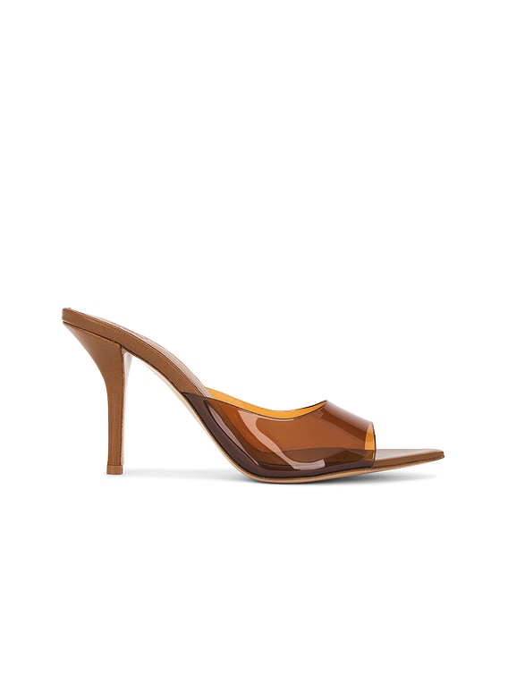 GIA BORGHINI Perni PVC Mule in Brown | FWRD GIA BORGHINI Perni PVC Mule in Brown | FWRD