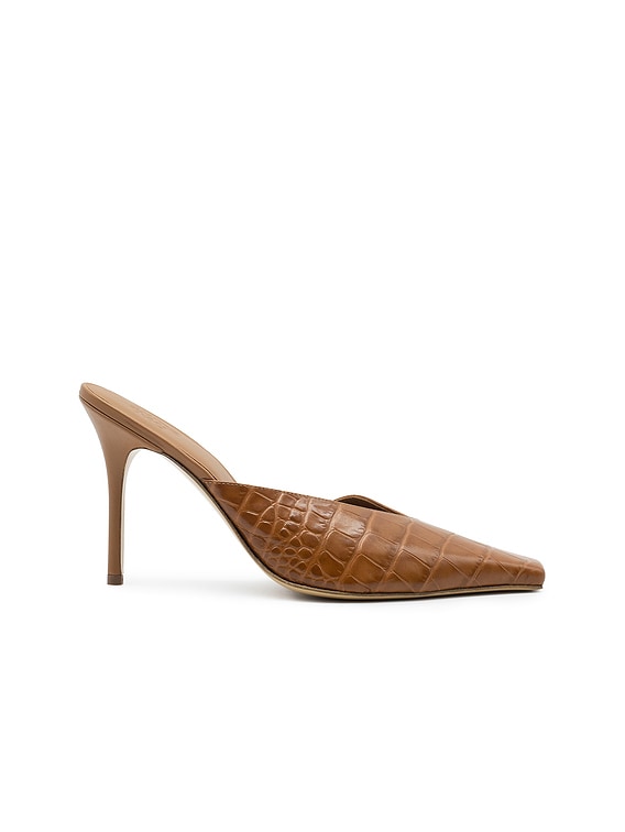 GIA BORGHINI x Helsa Boss Mule in Tan | FWRD