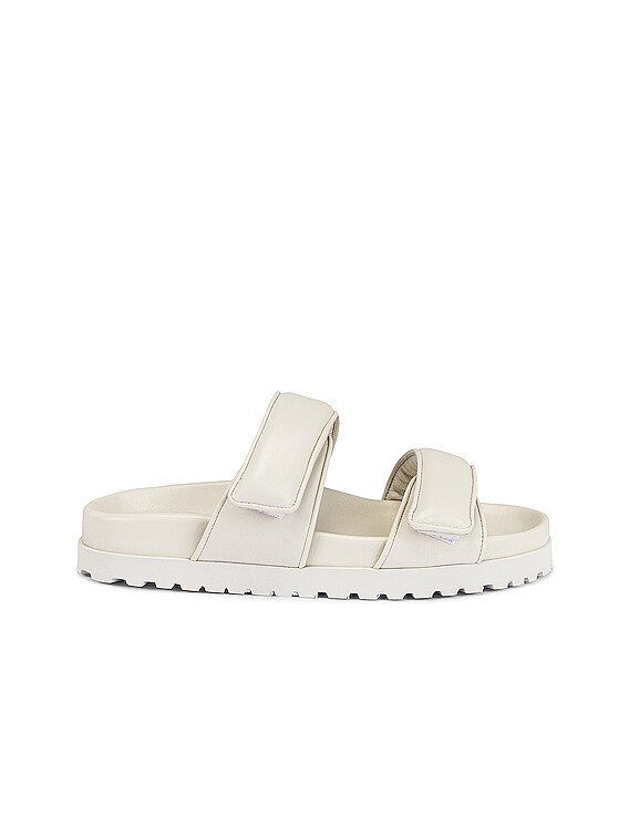GIA BORGHINI x Pernille Teisbaek Leather Platform Sandal in White