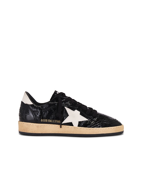 Golden Goose Ball Star Sneakers in Black & Latte | FWRD