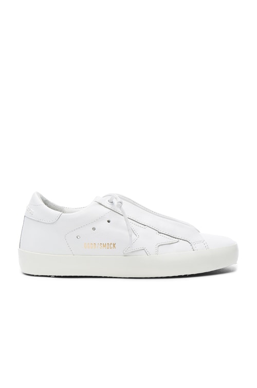 Golden Goose Leather Superstar Low Sneakers in Smock White | FWRD