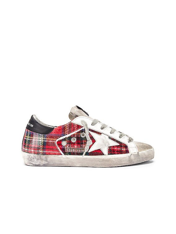 golden goose tartan sneakers