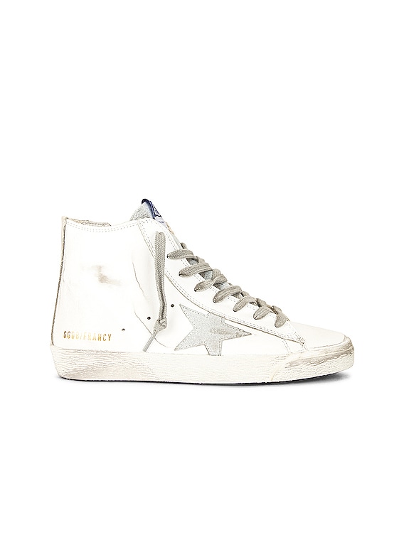 Golden Goose Francy Sneaker in White, Silver, & Milk | FWRD