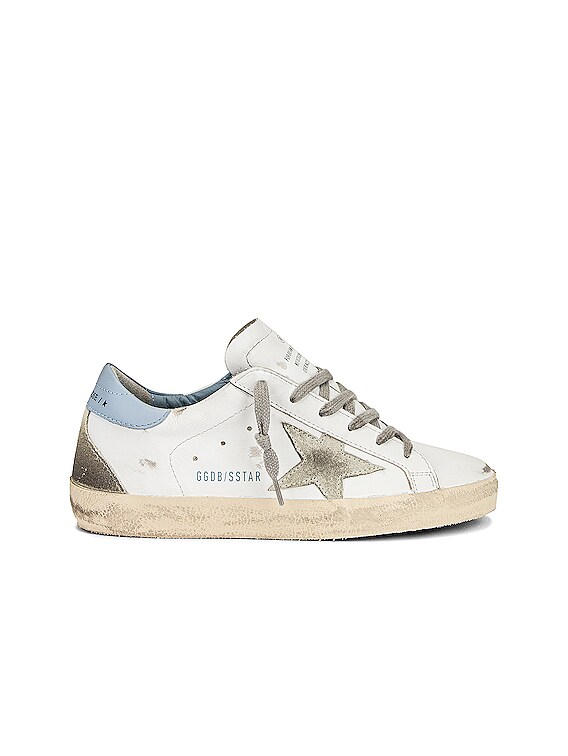 GOLDEN GOOSE スロカンフリントソックス GUP00883P000491 80203 Distressed-finish white socks with green and orange stripes