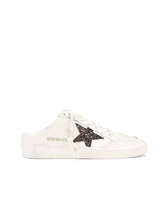 Golden Goose Ball Star Sabot Sneaker in Optic White & Nut | FWRD