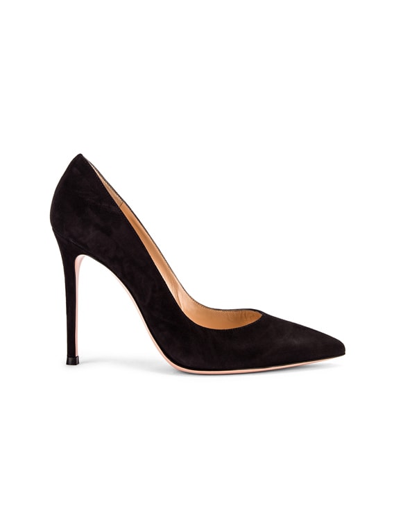 Gianvito Rossi Suede Gianvito Pumps in Black | FWRD