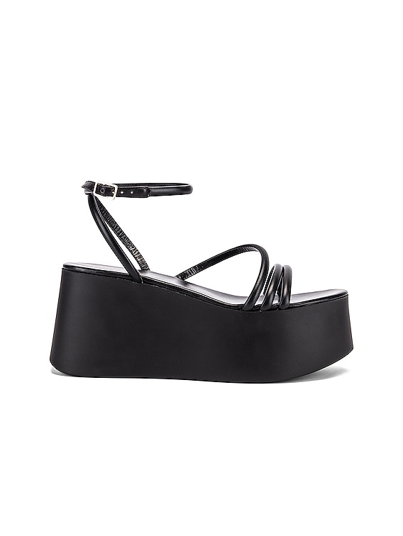 black strappy sandals platform